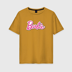Женская футболка оверсайз Barbie logo