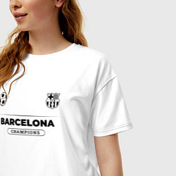Футболка оверсайз женская Barcelona Униформа Чемпионов, цвет: белый — фото 2