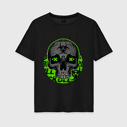 Женская футболка оверсайз SKULL TOXIC