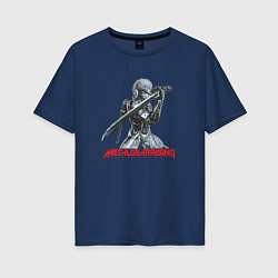 Женская футболка оверсайз Райден из Metal Gear Rising с мечом