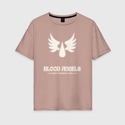 Женская футболка оверсайз Кровавые ангелы лого винтаж