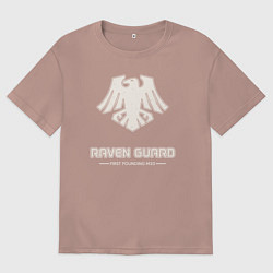 Женская футболка оверсайз Гвардия ворона лого винтаж