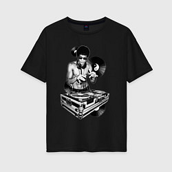 Женская футболка оверсайз Bruce Lee - Vinyl Dj