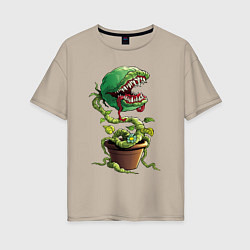 Женская футболка оверсайз Plant - Piranha