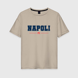 Футболка оверсайз женская Napoli FC Classic, цвет: миндальный
