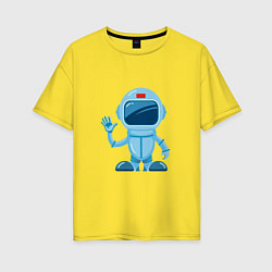 Женская футболка оверсайз Blue Spaceman