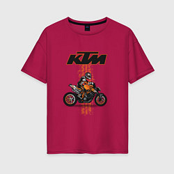 Женская футболка оверсайз KTM Moto theme