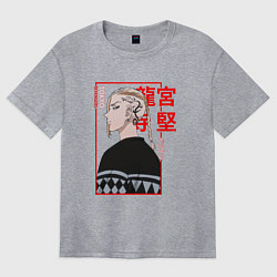 Футболка оверсайз женская ДРАКЕН - DRAKEN ТОКИЙСКИЕ МСТИТЕЛИ, цвет: меланж