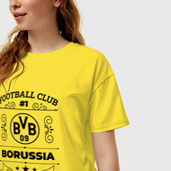 Футболка оверсайз женская Borussia: Football Club Number 1 Legendary, цвет: желтый — фото 2