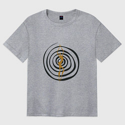 Женская футболка оверсайз Танцующая девушка в магическом круге