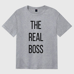 Женская футболка оверсайз The real boss!
