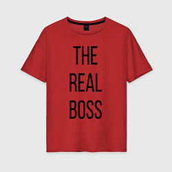Женская футболка оверсайз The real boss!
