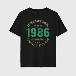 Женская футболка оверсайз Легенда с 1986 года