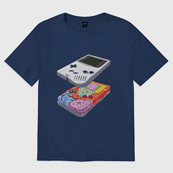 Женская футболка оверсайз Game boy insides