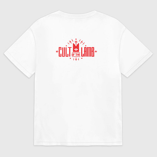 Женская футболка оверсайз Cult of the Lamb / Белый – фото 2