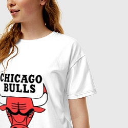 Футболка оверсайз женская Chicago Bulls, цвет: белый — фото 2