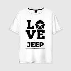 Женская футболка оверсайз Jeep Love Classic