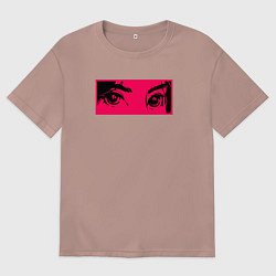 Женская футболка оверсайз Anime Sad Eye