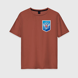 Женская футболка оверсайз Синий герб России