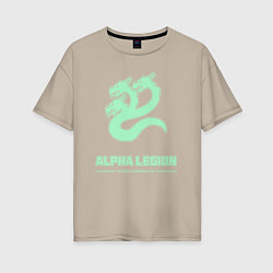 Женская футболка оверсайз Альфа легион винтаж лого гидра