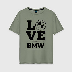 Женская футболка оверсайз BMW love classic
