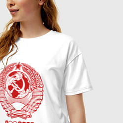 Футболка оверсайз женская Я люблю СССР - Советский союз, цвет: белый — фото 2