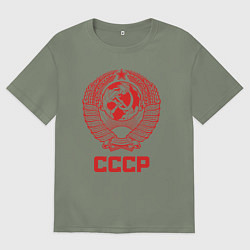 Женская футболка оверсайз Герб СССР: Советский союз