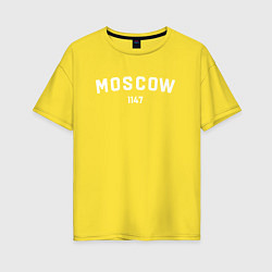 Футболка оверсайз женская MOSCOW 1147, цвет: желтый