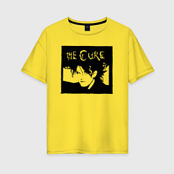 Футболка оверсайз женская The Cure Роберт Смит, цвет: желтый