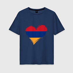 Женская футболка оверсайз Сердце - Армения