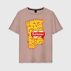 Женская футболка оверсайз Bart Simpson - Summer