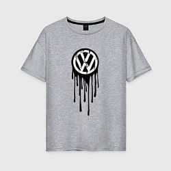 Женская футболка оверсайз Volkswagen - art logo