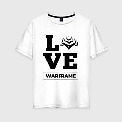 Женская футболка оверсайз Warframe love classic