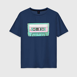 Женская футболка оверсайз Музыкальная кассета - олды поймут