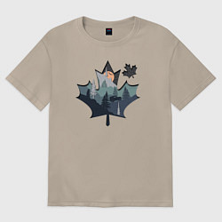 Футболка оверсайз женская Бездорожье, цвет: миндальный