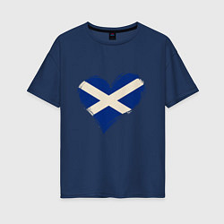 Женская футболка оверсайз Сердце - Шотландия