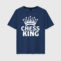 Футболка оверсайз женская Chess King, цвет: тёмно-синий