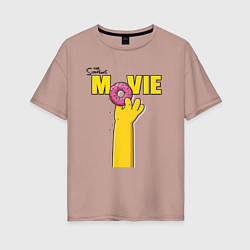 Женская футболка оверсайз The Simpsons Movie