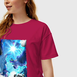 Футболка оверсайз женская Моб Психо 100 Третий сезон, цвет: маджента — фото 2