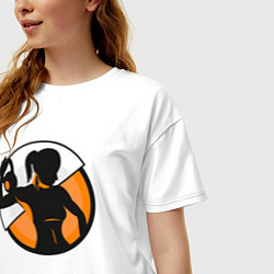 Футболка оверсайз женская Фитоняшка, цвет: белый — фото 2