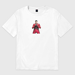 Футболка оверсайз женская Джим Керри - Соник, цвет: белый