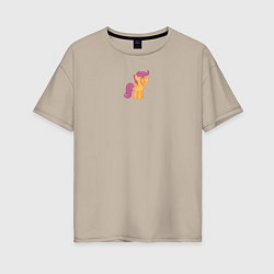 Женская футболка оверсайз Николас Кейдж - пони