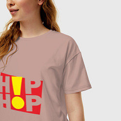 Футболка оверсайз женская Hip Hop!, цвет: пыльно-розовый — фото 2