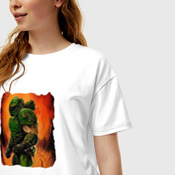 Футболка оверсайз женская Doomguy 8 bit, цвет: белый — фото 2
