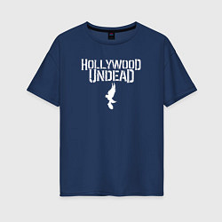 Женская футболка оверсайз Hollywood Undead - logo