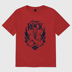 Женская футболка оверсайз Rock evolution