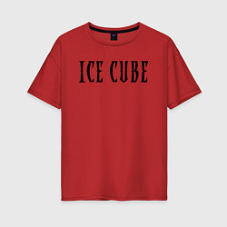 Футболка оверсайз женская Ice Cube - logo, цвет: красный