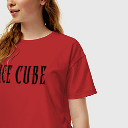Футболка оверсайз женская Ice Cube - logo, цвет: красный — фото 2