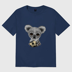 Женская футболка оверсайз Футбол - Коала