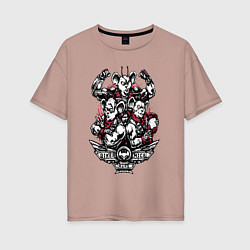 Женская футболка оверсайз Biker mice - from mars